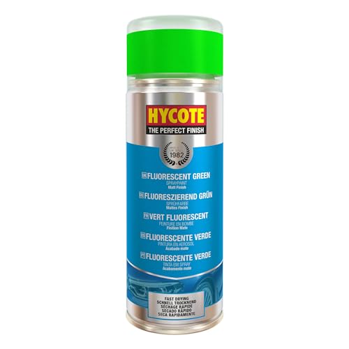 Hycote Fast Drying Aerosol Car Spray Paint, Fluorescent Green, 400 ml