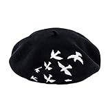 FENICAL French Caps Lightweight Women Beret Warm Fashion Hat Leopard Printing Painter Hat Retro Pain