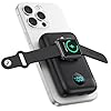 Magnetic Portable Charger with Apple-Watch Charger,10800mAh 25W PD Fast Charging Wireless Power Bank,4 Outputs Travel Essential for Magsafe Battery Pack Compatible with iPhone 17/16/15/14/13/12 Series