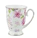 FlorisHome Fine Bone China Flower Coffee Mug Tea Cup 11 oz 330 ml