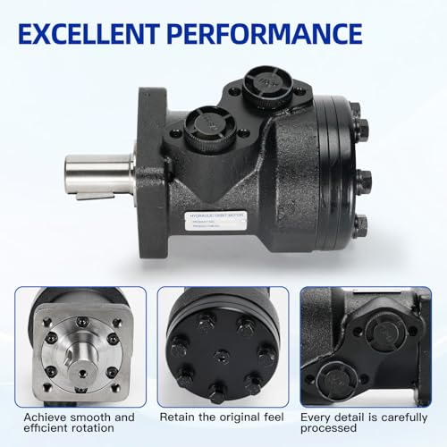 Image of Hydraulic Motor 255040F3DD22AAAA 9-8287 98287, 4 Bolt Mount, Shaft 1 inch Dia. x 1-3 /4 inch Keyed, Rotation Reversible, Clockwise Rotation, Roller Stator Hydraulic Motor, One Year Quality Assurance