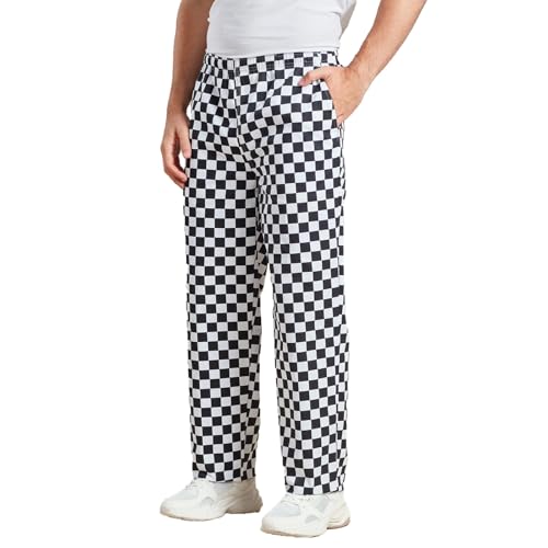 Pantalon de chef professionnel uniforme de cuisine polycoton unisexe adulte