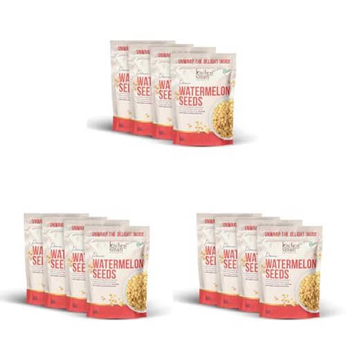 Image of KitchenSmith Premium Watermelon Seeds - Pack of 12 (200gm Each) | A Nutrient-Rich Superfood For Energy | Digestion & Overall Wellness | High In Protein | Raw Watermelon Seeds