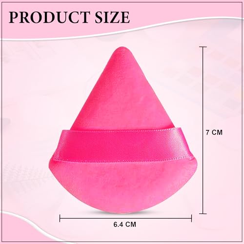 Image of GLUN Ultrasoft Triangle Shape Velour Powder Puffs, Pack of 4 Multicolour, Apply for Daily Makeup Such as Foundation, Cream, Blush Sponge For Wet & Dry Makeup
