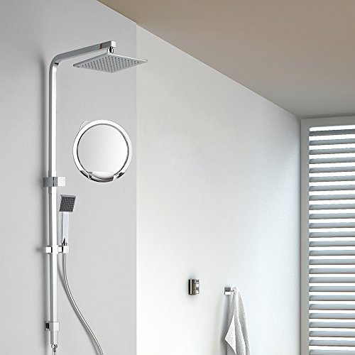 Gotofine Fogless Shower Mirror with Advanced Locking Suction, Shatterproof Fog Free Shaving Mirror, 360 Degree Rotation for Easy Shaving Viewing, No Fog