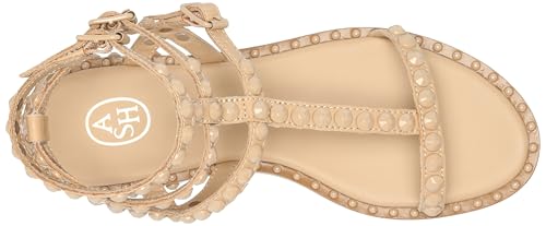 Image of Ash Play Bis Tonal-Studded Flat Sandal for Women, Chic Open-Toe Design, Comfortable Footbed, Durable Sole, Ideal for Casual Outfits