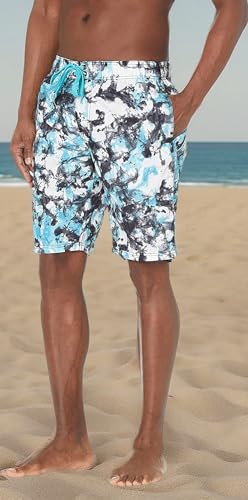 Image of Kanu Surf Men's Big Viper Extended Size Stripe Swim Trunk