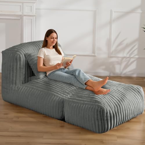Giant Bean Bag Lounger Sofa with Pillow