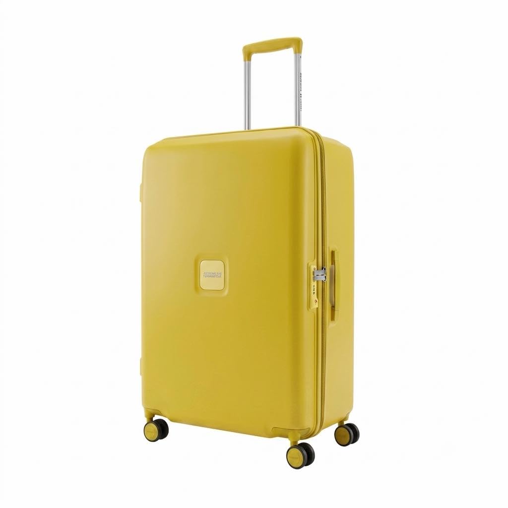 american tourister Zenrix | Check-in Trolley Bag (67 cm) | 360° 8 Wheel Travel Luggage | Hard Case Polycarbonate Suitcase | Recessed TSA Lock | Yellow & Pale Yellow-picture-55
