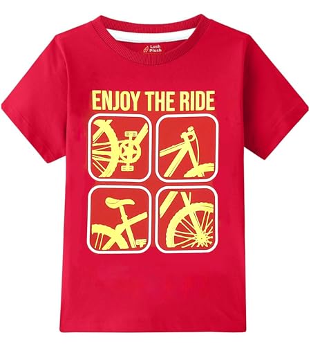 Image of Lush Plush Boys High GSM Cotton Half Sleeve Printed Cotton T-Shirt