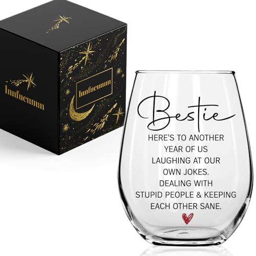 Innfueunun Friends Wine Glass 15oz Gift for Women & Besties