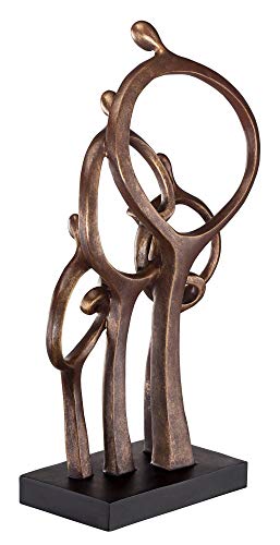 Kensington Hill Abstract Family Modern Rustic Standing Sculpture Tall 19 1/4" High Bronze Brown Cast Resin For Living Room Dining Bathroom Bedroom Office End Table Book-Shelf Mantle Dresser #TOP5