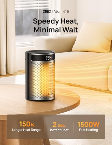 Image of DREO Space Heaters for Indoor Use, Portable Heater with Thermostat, 1-12H Timer, Remote, Eco Mode, 1500W PTC Ceramic Fast Safety Heater for Office Bedroom (Pack of 6)