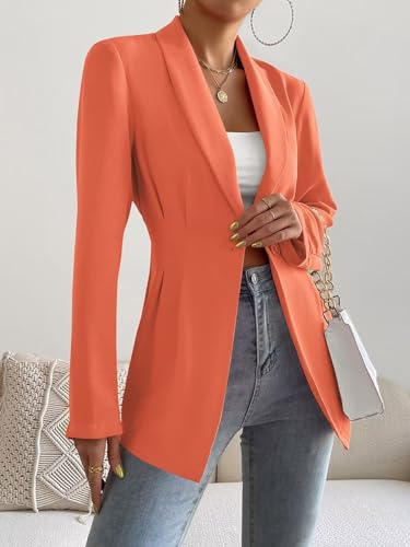 Lightweight Blazer Jackets for Women Casual Open Front Long Sleeve Lapel Pockets Office Blazers Work Suit4