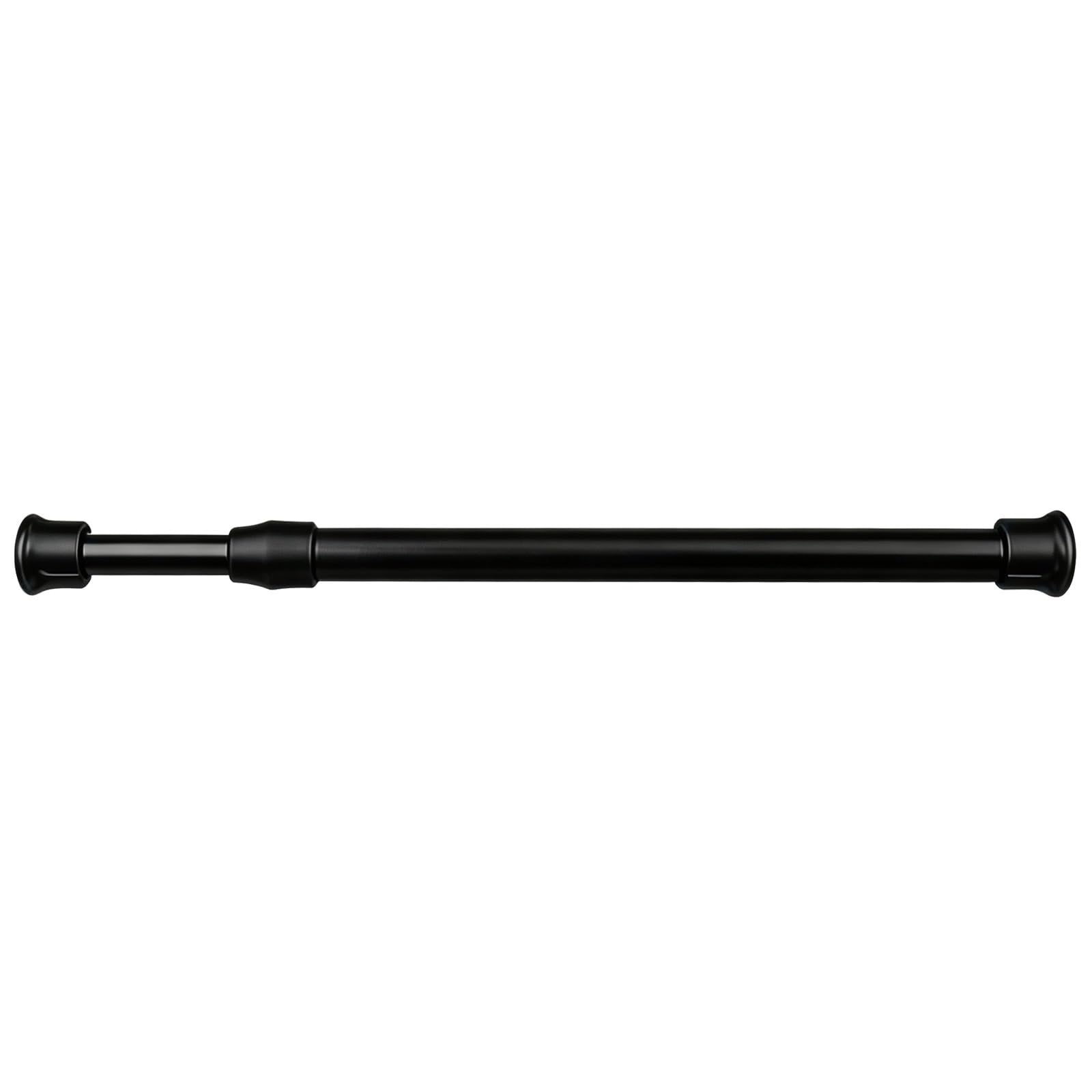 Duschstange Ohne Bohren Spanngardinenstange 30–280 cm | Klemmstange Duschvorhang mit Rutschfesten Gummifüßen, Geeignet für Dusche und Kleiderschrank(Black,50-90x1.3cm/20-36x0.5in)