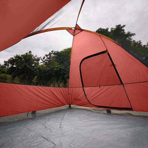 Image of unp 6 Person 4 Season Dome Tent, Easy to Set Up for Camping & Hiking, Lightweight & Portable, Green