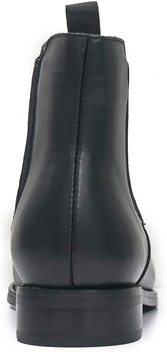 ONEENO Women's Classic Leather Chelsea Boots 5.5 Black
