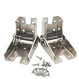 MINMHDONGX Heavy Duty Self-Locking Folding Table Leg Brackets Cold Rolled Steel 150KG Load Capacity Space Saving Hinges for DIY Foldable Tables Workbenches Camping Small Spaces (2 Pack with lScrews)