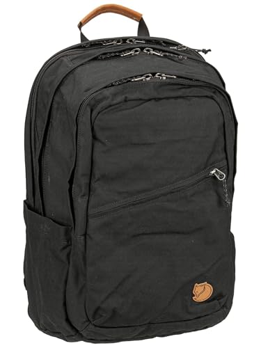 Image of Fjallraven Raven 28 Backpack - Multi-Pocket Organization, Padded Support, Durable Fabric - Commuting, Travel, Black