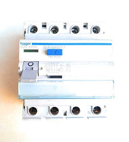 Interrupteur différentiel 4 pôles type AC Hager 25 A 30 mA pour protéger les circuits de maison - 2