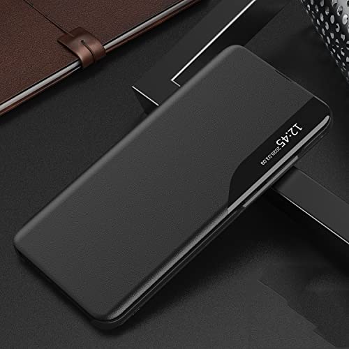 COTDINFOR Case for Samsung Galaxy Note 9, Galaxy Note 9 Case Clear View Leather with Kickstand Magnetic Flip Case Women Men Shockproof Protective Cover for Samsung Galaxy Note 9,Windows Black