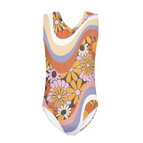 Belidome Swimsuit for Kids Girl Bathing Dance Wer Gymnastic Leotards One- Piece 5-14 Years Old