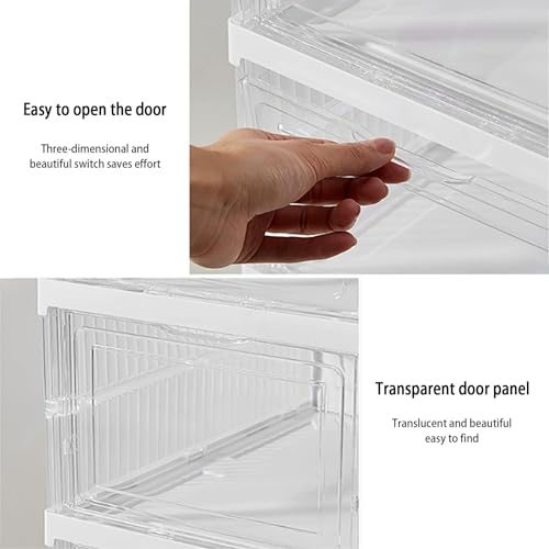 Organizador de zapatos plegable y transparente ideal para ganar espacio limpio en el dormitorio 7