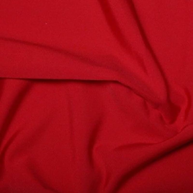 Prime fashions - New Viscose Fabric Material Dancewear, Decoration(Red, 1 Meter)