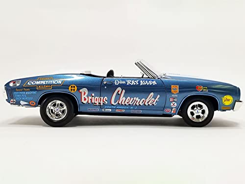Modelo Chevrolet Chevelle Convertible 1970 1:18 Azul miniatura 4