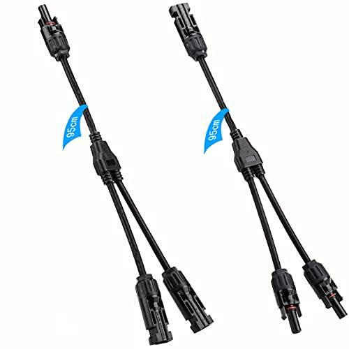 Smarkey ソーラーパネル用 Y字型 と並列用 MC4用 ソーラーパネル 接続ケーブル MC4 並列 コネクタ 延長ケーブル14AWGは 耐老化性