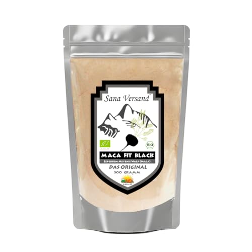 Maca fit negra 500g puro de la raíz de maca organica, original del Peru es fantástico para estimular los niveles de energía antes del ejercicio Maca andina natural alta en vitamina B1, B