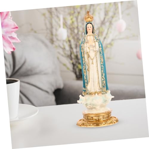 Virgen María Estatua Decoración de Escritorio en Resina
