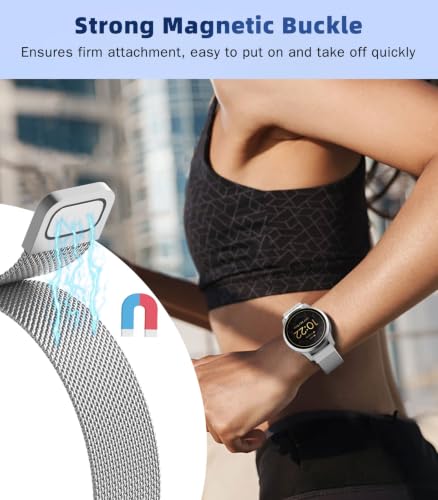 Image of 18mm 20mm 22mm Metal Watch Band Compatible with Venu 3S /2S /4 /3 /Vivoactive 4S /Vivomove 3S /Forerunner 255S /265S /Vivoactive 6 /5 /3, Quick Release Stainless Steel Mesh Strap for Men Women