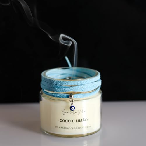 Vela aromatizada perfumada de cera vegetal Coco e limão
