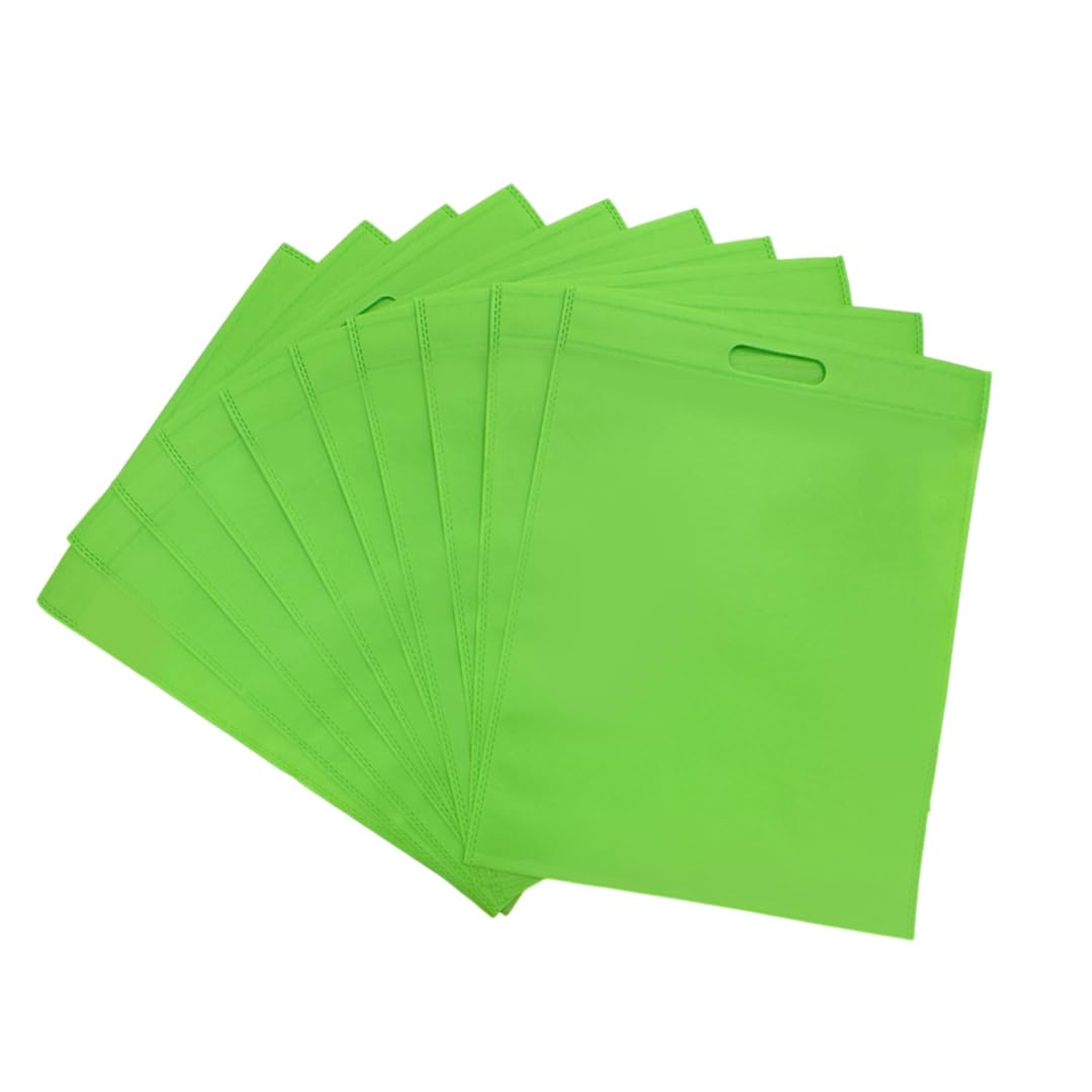 Pack of 50 Neon Green Coloured 50x40cm Non Woven Bags wtih Carry Handles