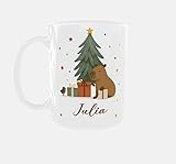 C&P Taza Navidad Capibara Personalizada con Nombre - Regalo Original y Navideño- 350 ML