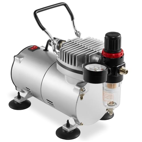 PointZero Airbrush Dual Action Airbrush Kit with 3 Airbrushes - Thumbnail 3