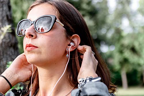 Image of LUDOS Clamor Wired Earbuds in Ear Headphones with Microphone, Earphones with Mic and Volume Control, Memory Foam, Reinforced Cable, Bass Compatible with iPhone, Apple, iPad, Computer, Laptop, PC