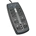 Tripp Lite 10 Outlet Surge Protector Power Strip, 8ft Cord, Tel/DSL Protection, RJ11, 150,000 INSURANCE (TLP1008TEL)