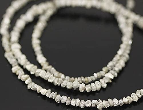 Diamant gris naturel en perles brutes de 1.94mm à 3.63mm pour création de bijoux uniques