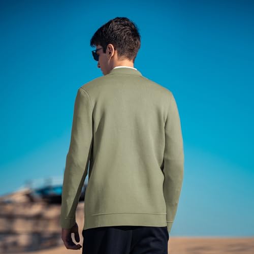 New Sweater V-Neck Solid Color Cardigan Sweater Men's Lazy Style Jacket Clip3