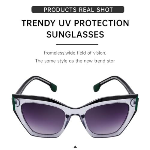 Lunettes de soleil carrées œil de chat pour femmes et hommes punk vintage