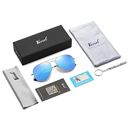 Image of Aviator Sunglasses for Men Women, Polarized Mirrored UV400 Lenses, Lightweight & Classic for Driving & Outdoors