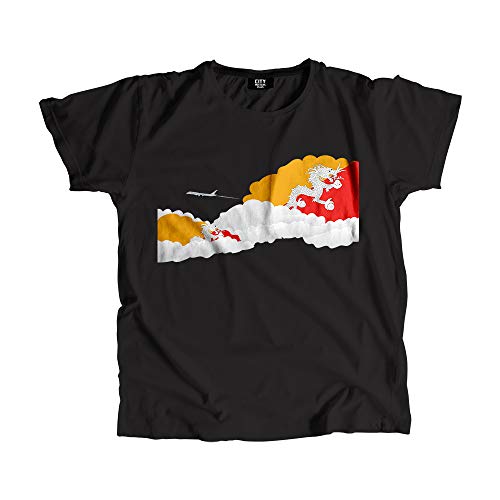 T-shirt Bhoutan avec avion dans les nuages pour passionné d'aviation