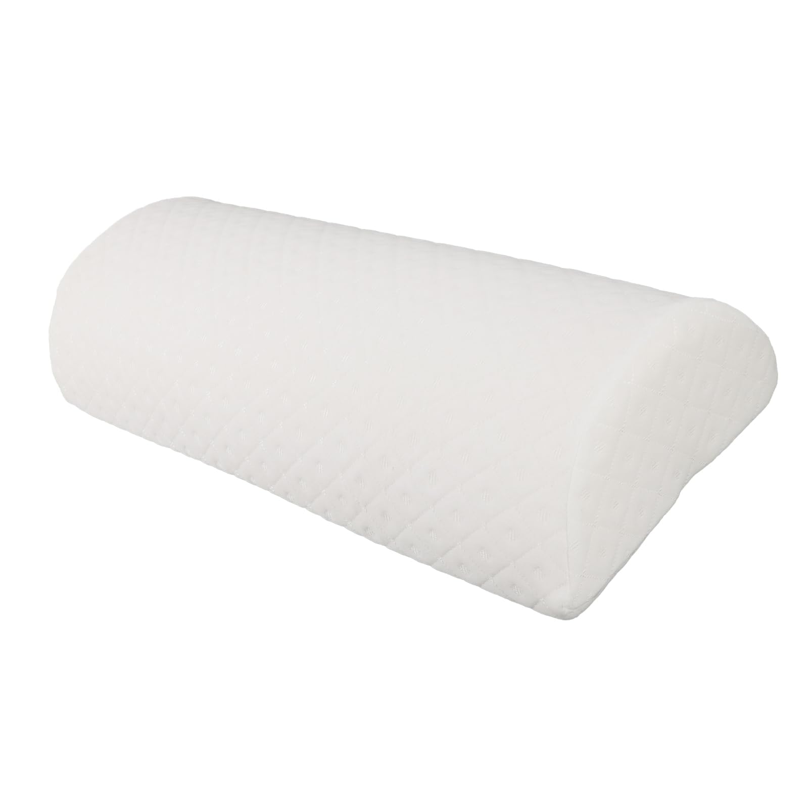 Cuscino per Ginocchia, Cuscino di Supporto per Gambe in Memory Foam, Design Semi-rotolo per un Sonno Riposante, Supporto per Schiena e Lombare, Bianco