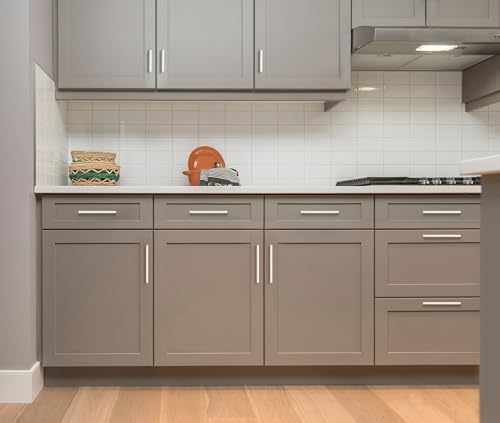 Image of Ravinte 30 Pack Solid 6-1 /4 Inch Kitchen Square Cabinet Handles Brushed Nickel Pulls Drawer Pulls Cabinet Hardware Kitchen Handles