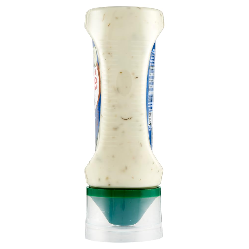 8x Calvé Tzaziki Sauce,Würzsoße auf Basis von Gurken und Knoblauch,Glutenfrei Würzsauce,Top Down 250ml + Beni Culinari Kostenloser Schlüsselanhänger