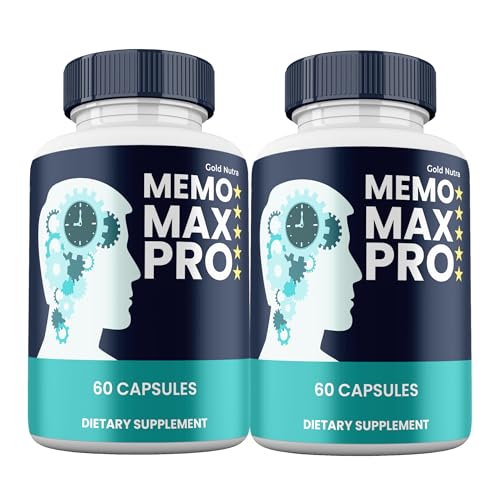 Memo MaxPro Supplement Pills, Memo Max Pro All Natural Brain and Cognitive Supplement Pills (2 Pack)