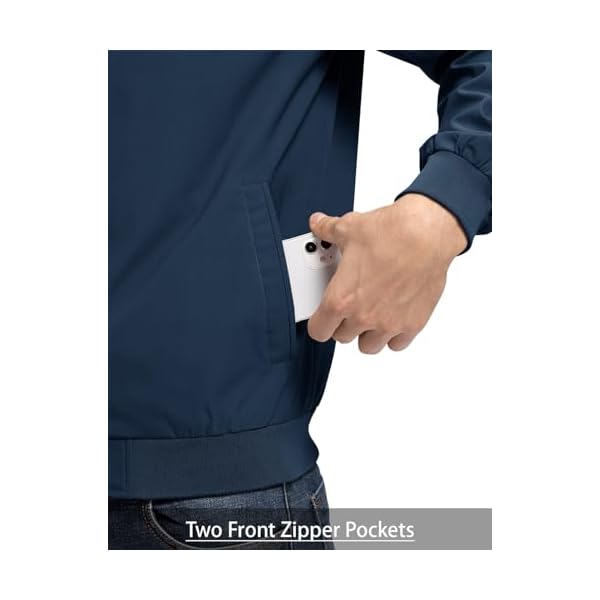 TBMPOY Men's Lightweight Jackets Casual Windbreaker Stylish Light Fall Spring Golf Work Dress Business