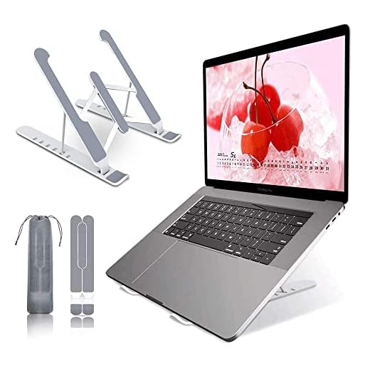 VersionTECH. Soporte Portátil Mesa 6 Ángulos Ajustables, Plástico ABS+silicona+aleación de aluminio, Soporte Ventilado Plegable, Laptop Stand, Ligero Soporte Mesa para Macbook DELL XPS, HP, PC 10-15.6